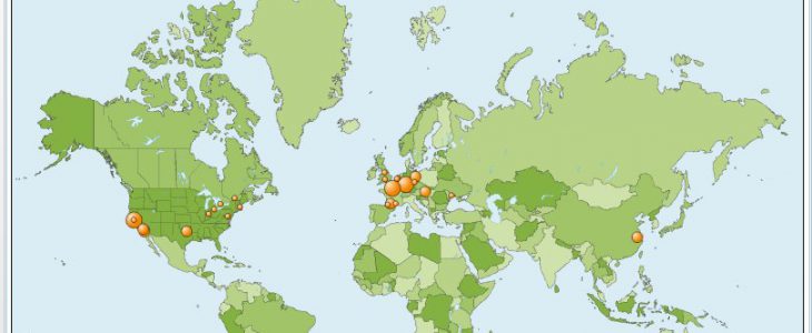 carte map monde visites web