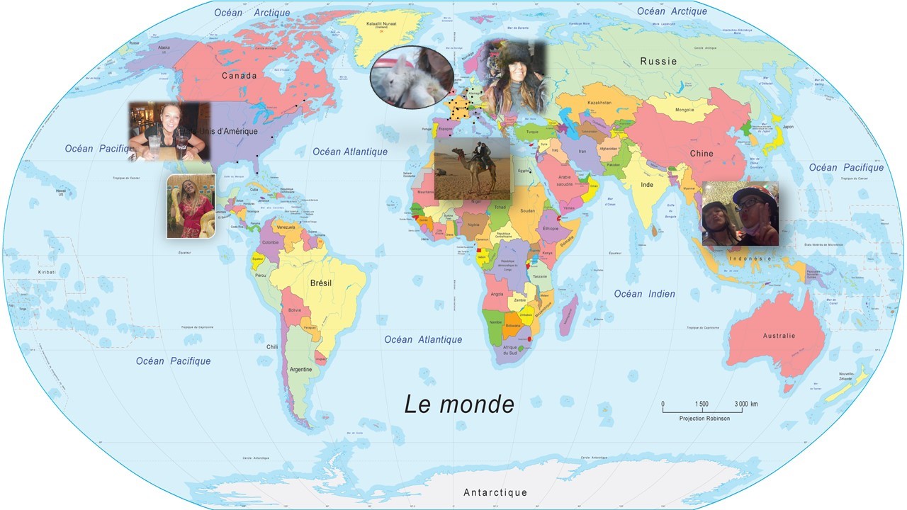 carte monde voyages