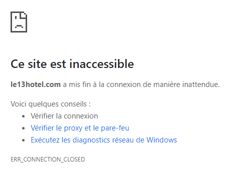erreur site